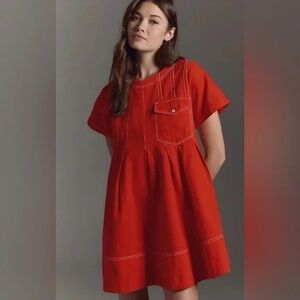 Pilcro Vibrant Red Mini Dress